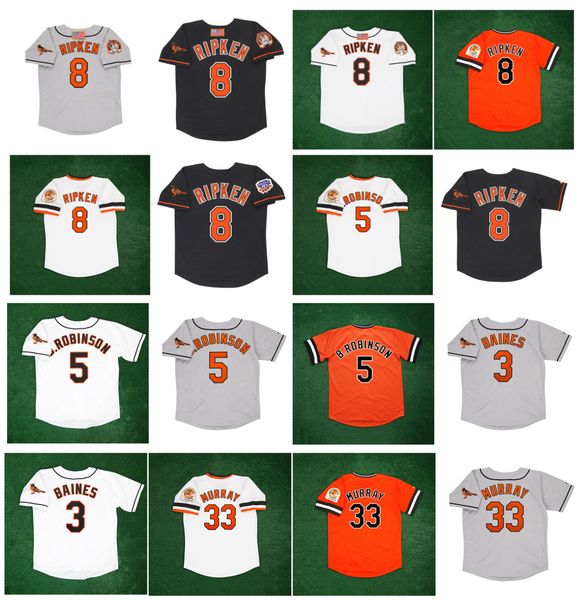 

cal ripken jr. 2001 throwback orioles cooperstown baseball jersey brooks robinson eddie murray 1984 30th harold baines, Blue;black