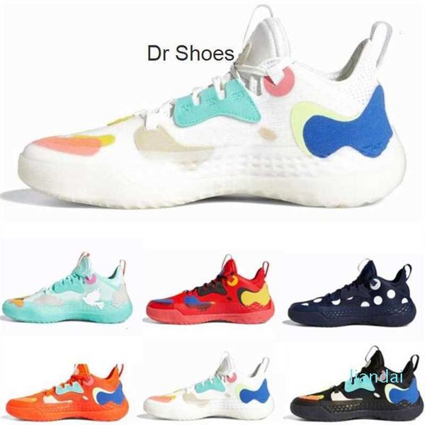 

est futurenatural james icy pink harden vol.5 basketball shoes for men fashion core black polka dot white creator support sport asicrunning