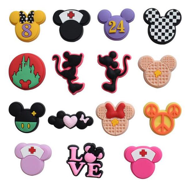 

wholesale pvc croc charms custom designer shoe charms for shoecharms, White;pink