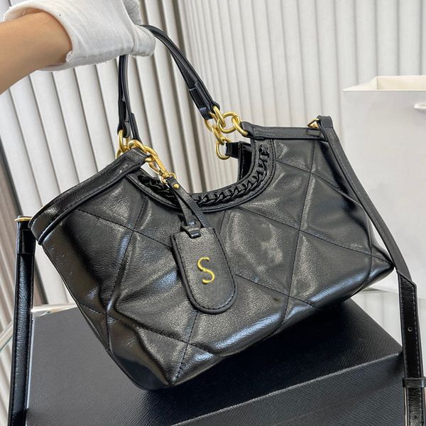 

designer women icare maxi quilted hobo shopping bag france luxury brand sl nappa leather diamond lattice small tote handbag lady cross body