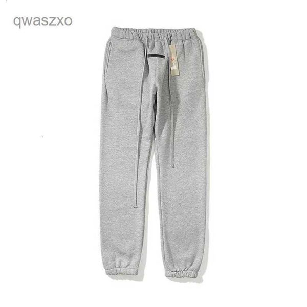 

men's and women's high street brand ess pants glue pressing letter double thread tide leisure plush guard trousers ra7fu8qywoy0, Black