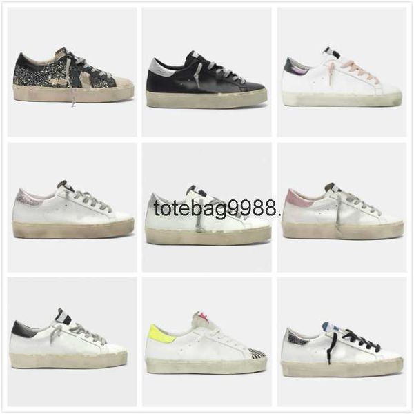 

italy golden hi star women sneakers platform sole casual shoes luxury classic white do-old dirty designer fashion silver tail man shoe/golde, Black
