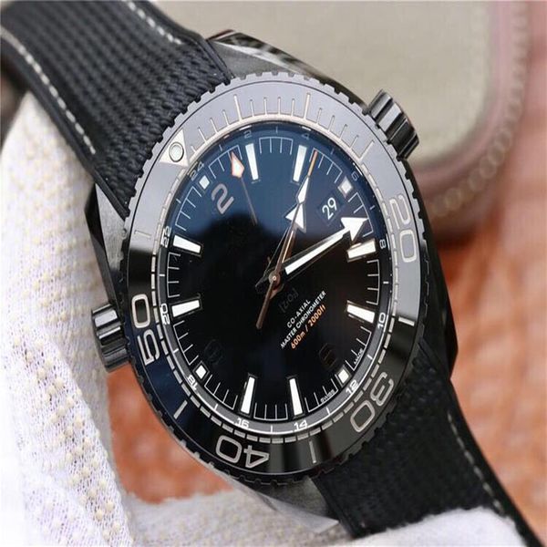 

vs all black ceramic ocean 600m orologio di lusso 8906 automatic mechanical movement watches rubber watchband designer watches229a, Slivery;brown