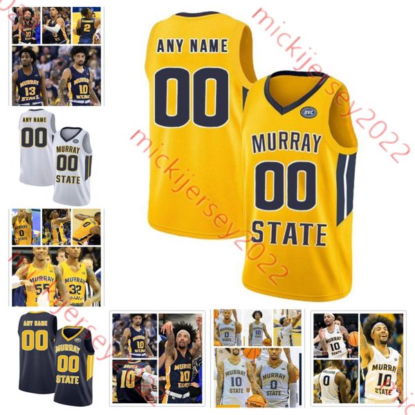 

stitched college mens youth custom murray state racers basketball jersey 11 justin morgan 13 kenny white jr. 14 brian moore jr. 22 sam murra, Black