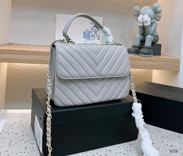 

luxury tote purse shoulder bag brand handbag message bags genuine leather crossbody lambskin 5a quality trendy 25cm gold chain