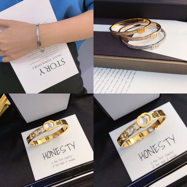 

exquisite bracelet womens design bangle fashion simple style classic brand jewelry selected couple gifts christmas family birthday, Black