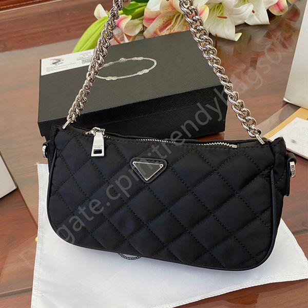 

designers woman casual versatile metal chain bag fashion luxury tote bags shoulder bags armpit metal chain tote purses handbag lady classic