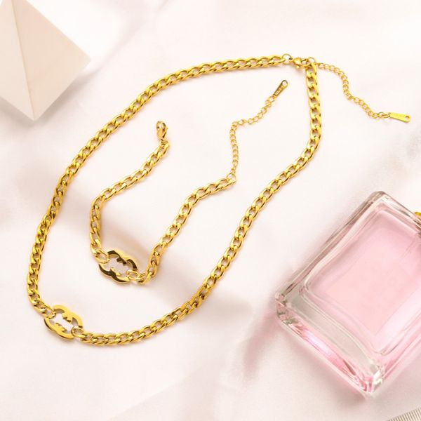 

gold plated pendant necklaces brand designers stainless steel circle geometry fashion womens love necklace wedding party jewellery, Silver