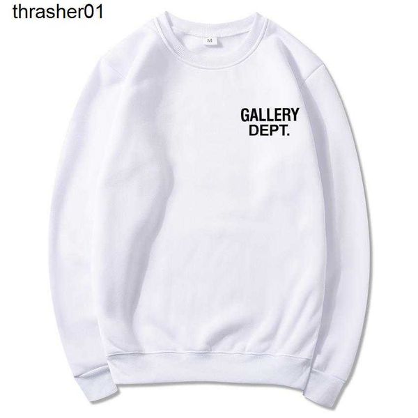 

men's hoodies designer sweatshirts fashion brand galery dept letter printed fleece neck sweater men's women's loose fashion b, Black