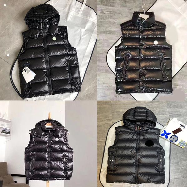 

8 colors vest designer maya mens down vests france hat with letters womens vest embroidered chest badge warm outerwear winter jackets, Black;white