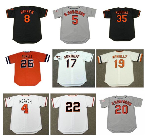 

throwback orioles cal ripken jr. cooperstown baseball jersey bj surhoff boog powell brady anderson alomar brooks robinson dave mcnally jim p, Blue;black