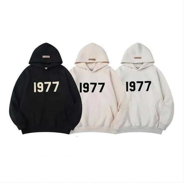 

men's hoodies sweatshirts designers hoodie essentias hooded for mens fog god of fear multi thread flocking 1977 high street couple hood, Black