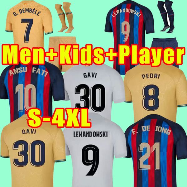 

fans player version ansu fati pedri soccer jerseys 22 23 lewandowski memphis gavi adama ferran raphinha 2022 2023 barcelonas f. de jong dest, Black;yellow