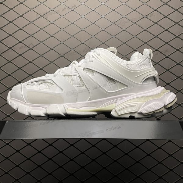 

quality track 3 3.0 casual shoes tracks sneaker triple white black mesh and nylon tess.s. gomma leather trainer printed pla
