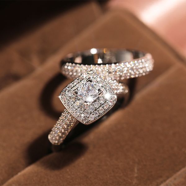

fashion brand rings for women r s925 sterling silver women's ring luxury full diamond engagement ring woman valentine's day gift