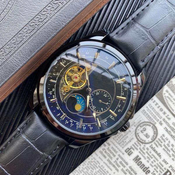 

2023 u1 grade aaa watch mens watches automatic mechanical watch wristwatch sapphire 43mm leather stainless steel strap waterproof multiple c, Slivery;brown