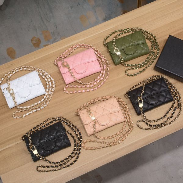 

womens caviar leather mini coin card holder purse wallet calfskin/lambskin cowhide gold hardware matelasse chain bust waist fanny pack sacoc, Red;black
