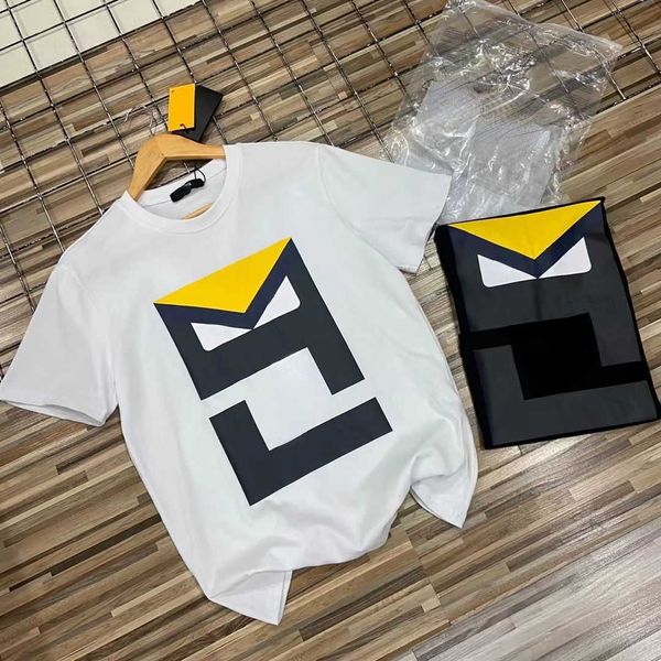 

summer short sleeved t shirt mens sweatshirt fd designer tshirt men women cotton t-shirt fashion ff little monster printing pullover tee 4xl, White;black