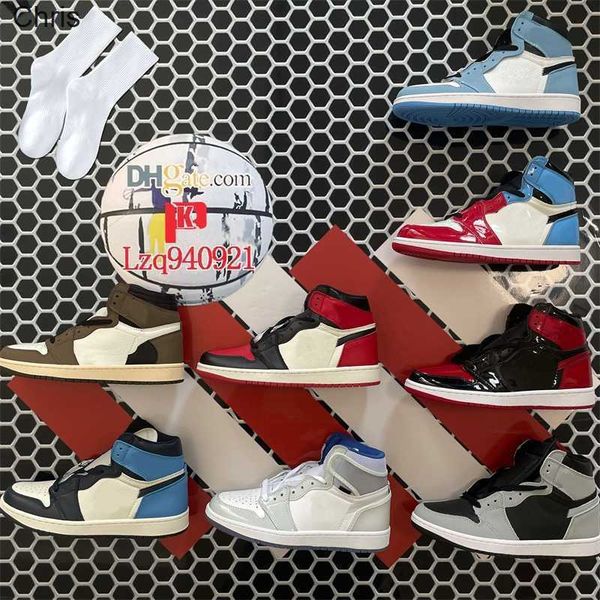 

quality r retro high basketball shoes men women jumpman 1 1s dark mocha university blue shadow chicago silver toe azp8, Black;white