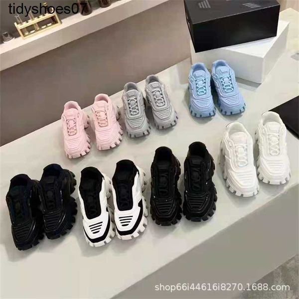 

designer dress shoes high end couple sports and leisure prax thunder robot men's and women's muffin thick soled raised dad shoes s, Black