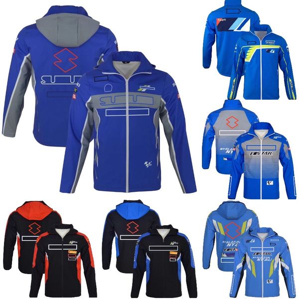 

2022 new motorcycle riding windproof hoodie jacket autumn winter warm fleece zipper sweatshirt men's fashion moto racing jackets