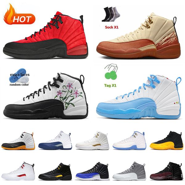 

12 basketball shoes jumpman 12s flu game eastside golf flower floral indigo university blue gold twist hyper royal stealth a ma maniere
