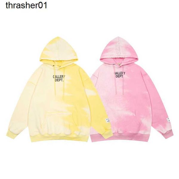 

men's hoodies designer sweatshirts four galery dept colorful dyed letter sweater student couple fashion brand hoodie, Black