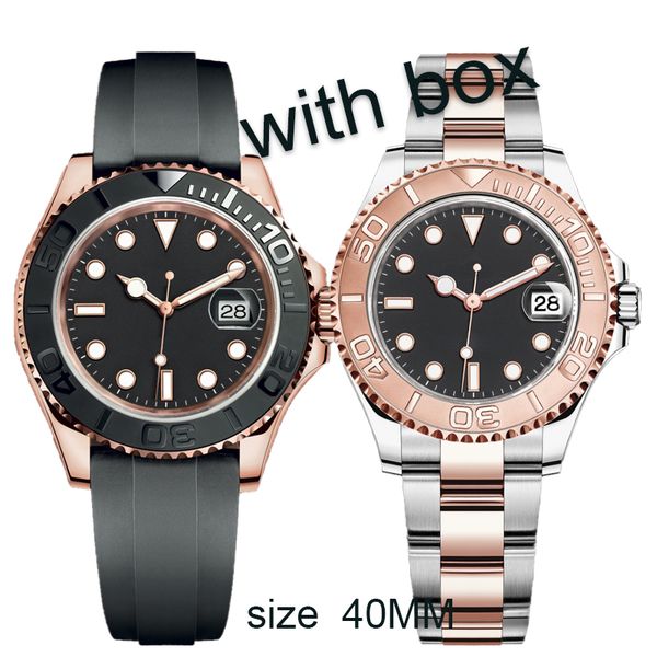 

mens watch designer watches 40mm sliding watchs stainless steel rubber strap automatic mechanical luminous waterproof movement watch, Slivery;brown