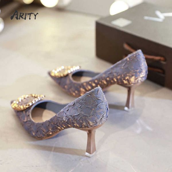 

dress shoes women elegant party wedding pumps pointed high heels stiletto all-match shoes for woman 2022 girl lady single shoes 221224, Black