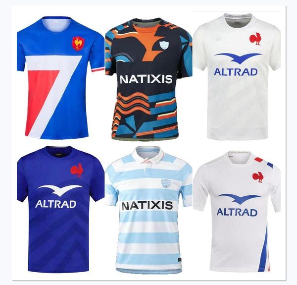 

style 2022 2023 france super rugby jerseys 21/22 maillot de foot boln shirt size s-5xl, Black;gray
