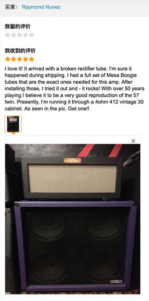 

custom grand amps 40w hand wired all tube electric guitar amplifier head with tweed vinyl grill cloth musical instruments sea ups shipment