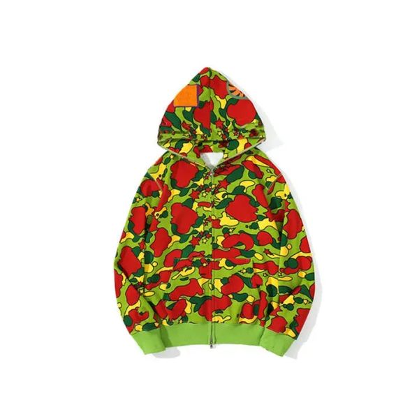 

designer hoodie hoodies zipper sweatshirts fashion full zip hoodie crazy face jacket warm jackets big abc felpa camo sudadera, Black