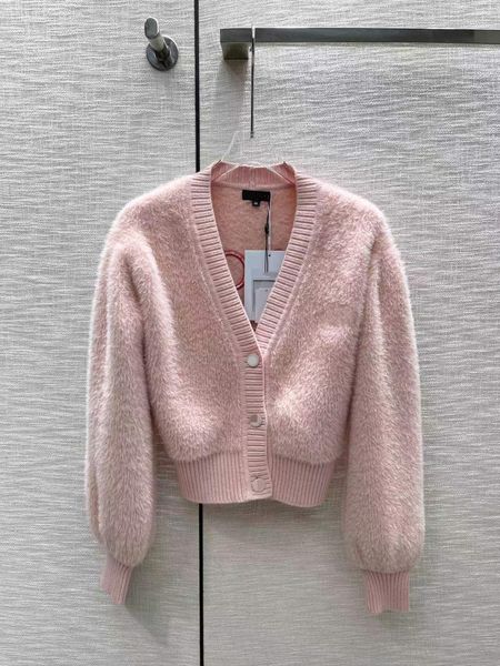 

women's knits tees 2023 new spring v neck long sleeve panelled high end jacquard women's designer sweater 1224-3, White
