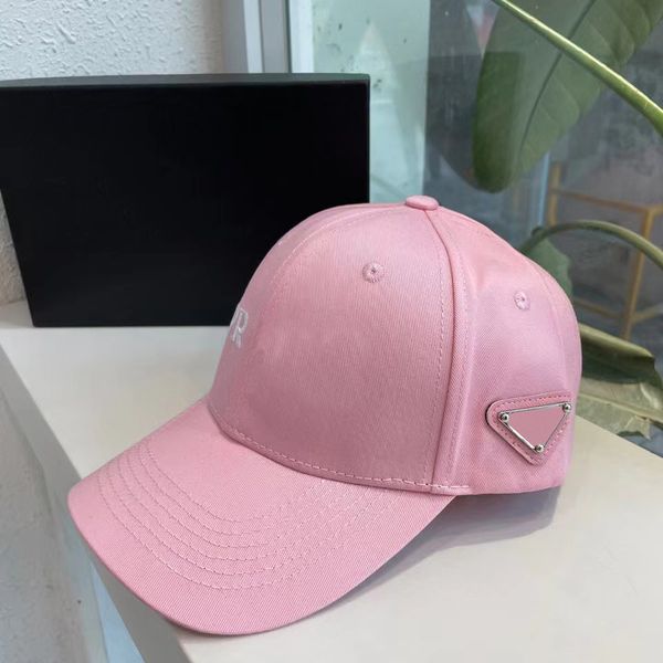 

Ball Caps Luxury Cap designer hat white Caps woman winter hat for man unisex human made solid letter patchwork active Dome triangle snapback/cap, Pink
