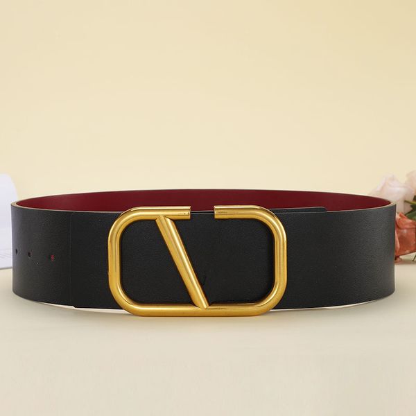 

classic luxury designers belt wide version solid color women belts luxury pin needle buckle width 7 cm size 95-115 fashion trends gift very, Black;brown