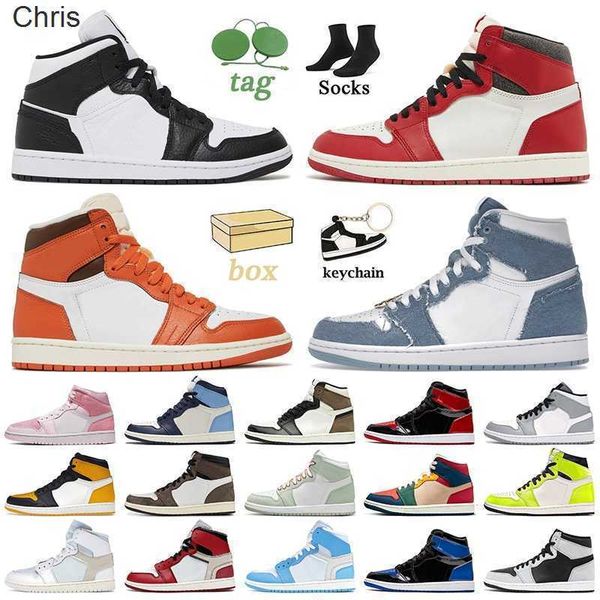 

jorda 1 college blue basketball shoes jumpman 1s high dark mocha unc light smoke gray hyper chicago patent bred royal toe men, Black;white