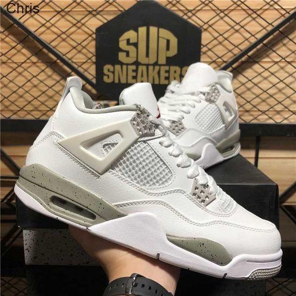 

men women jumpman 4 basketball shoes black cat 4s cactus jack oreo white university blue sneaker sail purple metallic, Black;white