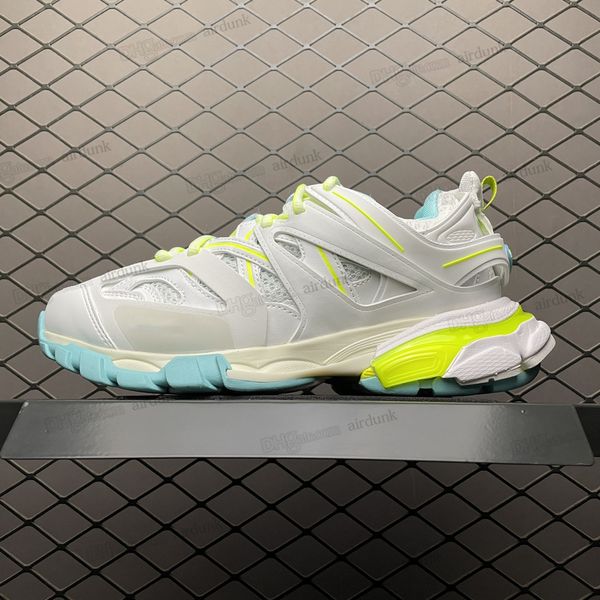 

quality track 3 3.0 casual shoes tracks sneaker triple white black mesh and nylon tess.s. gomma leather trainer printed platf