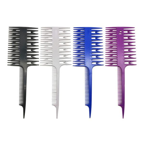 

hair dyeing comb wide tooth brushes fish bone brush hair styling barber tool salon accessaries, Silver