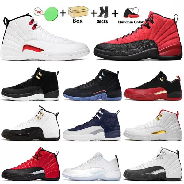 

12s basketball shoes fashion jumpman 12 midnight navy women mens trainers craft military black cat canvas sail oreo red thunder sneakers siz