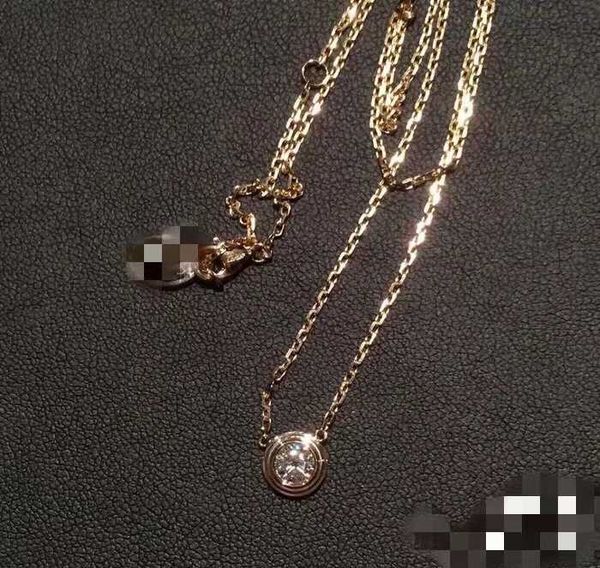 

high version kajia ufo single diamond necklace 18k gold rose, Black