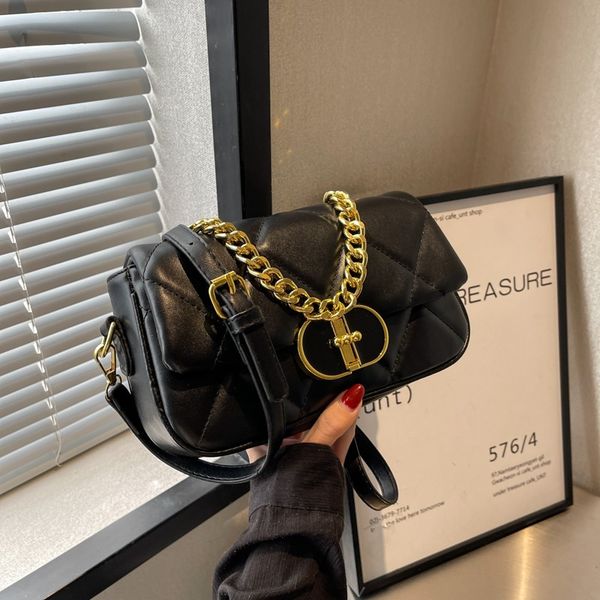 

designer handbag shoulder chain bag clutch flap totes bags purse double letters solid hasp waist square stripes