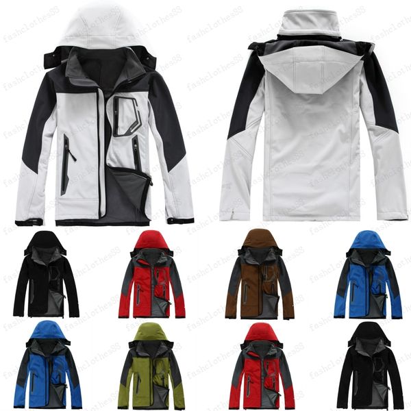 

men waterproof breathable softshell jacket men outdoors sports coats women ski hiking windproof winter outwear soft shell, Black;brown