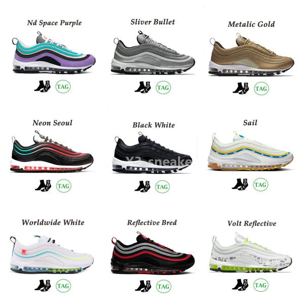 

2022 without box running shoes og gold silver bullet triple white black mens womens trainer sports sneakers size 36-46 x4