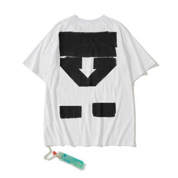 

luxury mens fashion t shirt offs brand tees shirts classic couple t-shirt men women cotton sweatshirt arrow badge t-shirts casual sport tsh, White;black