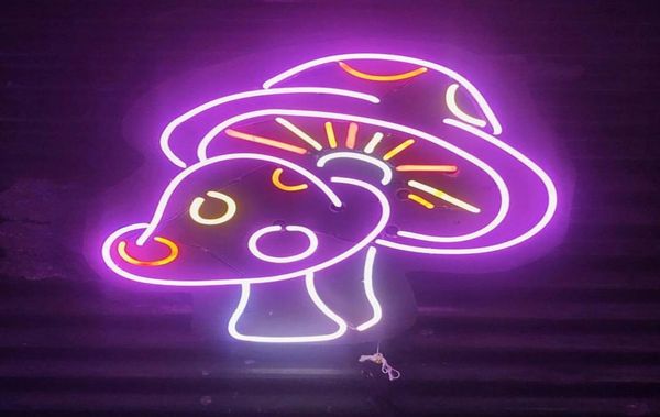 

mushroom neon sign handicraft light beer bar pub real glass tube logo advertisement display neon signs 17quot19quot240395318312