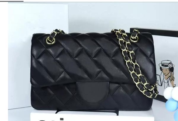 

7a classic flap designers cross bag caviar grain cowhide fashion handbag women's wallet golden chain shoulder bags official france impo, Black;red