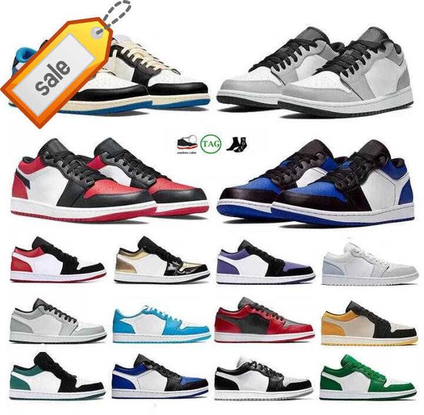 

jumpman new 1 men women basketball shoes og 1s triple white fragment low shadow designer university blue unc black bred toe light smoky grey
