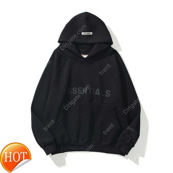 

fw2023 men's casual sports cool s printed fleece oversized hoodie fashion hip hop street sweater s-3xl, Black