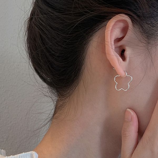 

12pair fashion exaggerated hollow flower ear studs for women girls aesthetic jewelry, Golden;silver